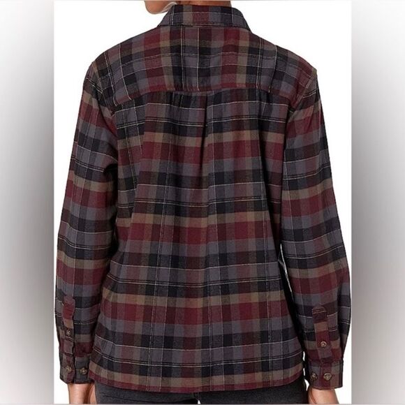 carhartt 2X Rugged Flex Loose Fit Midweight Flannel Long-Sleeve Plaid Shirt - Picture 2 of 15